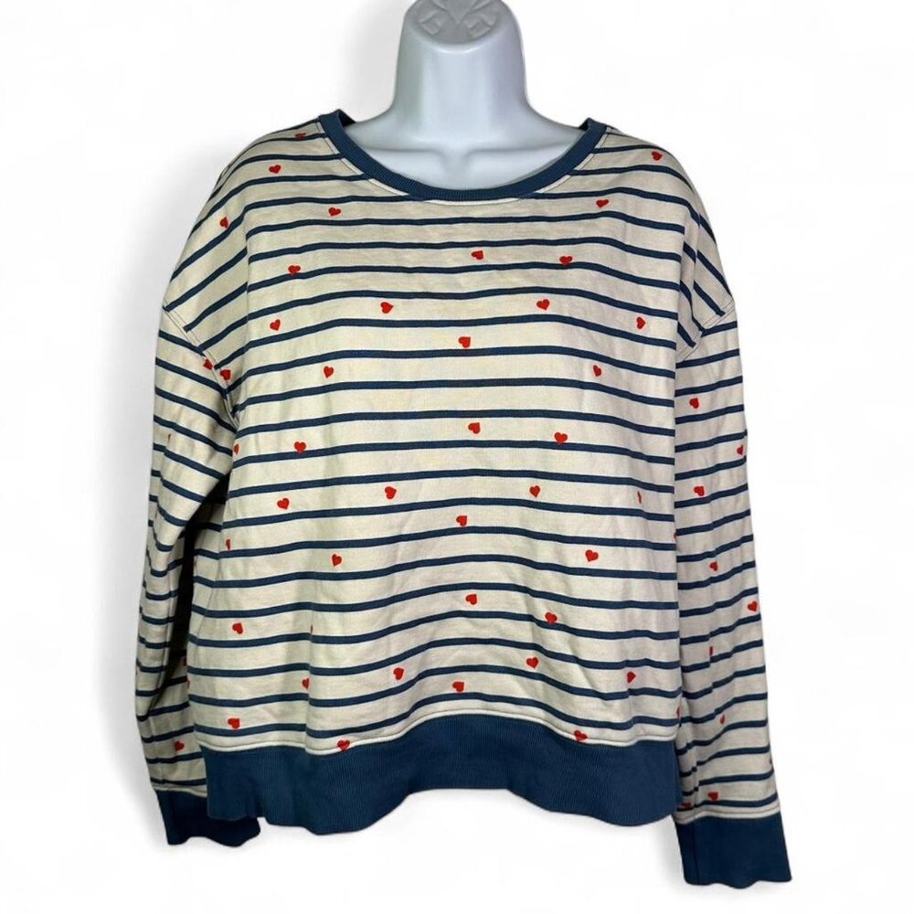 Pact Scattered Hearts Crewneck Sweater